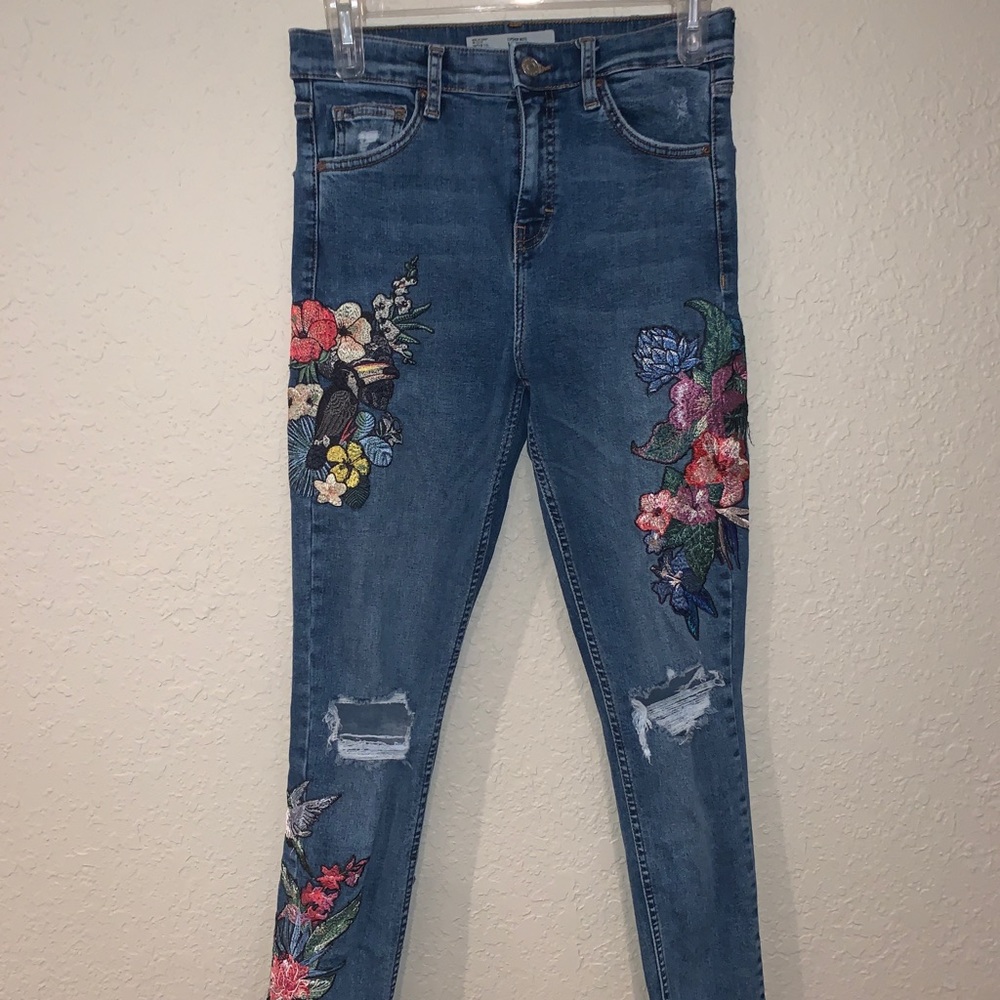 Top shop high wasted detailed jeans